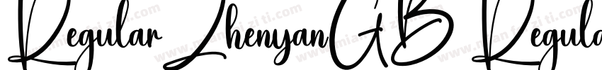 RegularZhenyanGB Regular字体转换